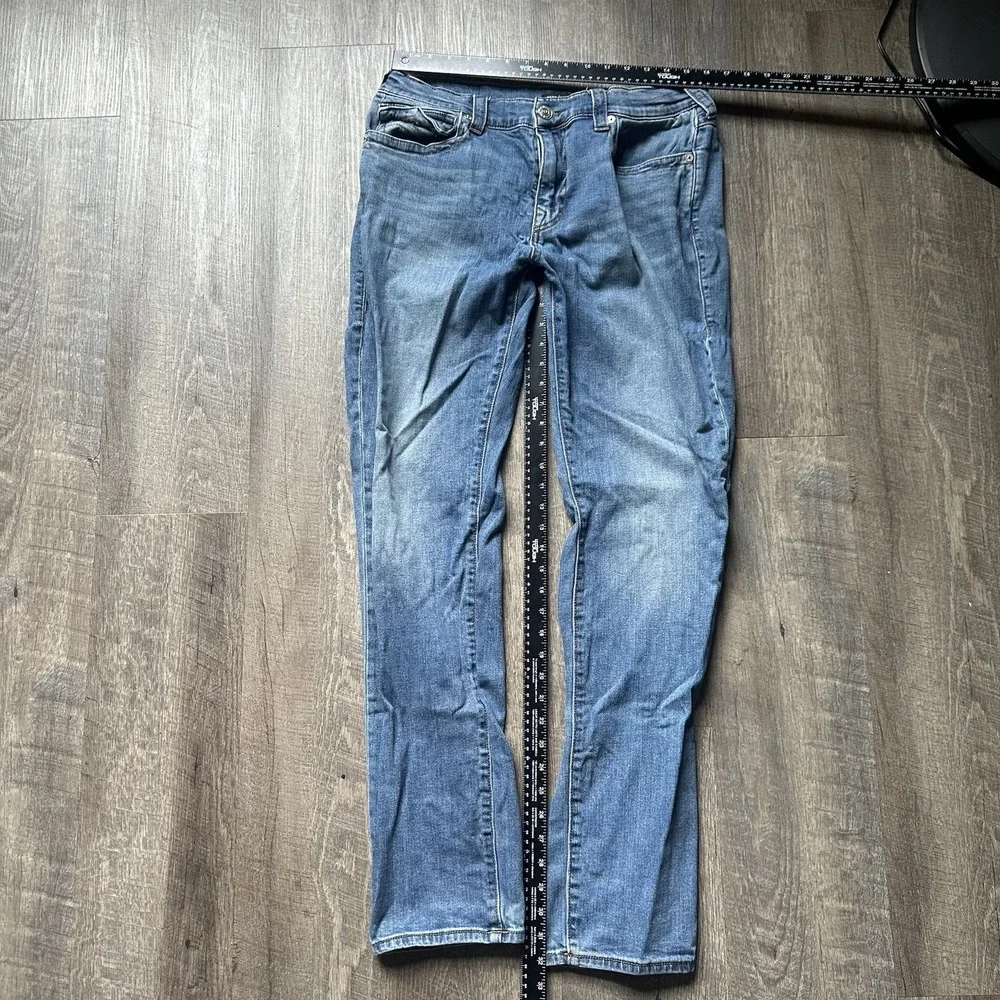 True Religion Rocco Relaxed Skinny Jeans Mens Sz 34 X 32 Dark Blue Wash Denim